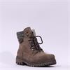 Rieker Knitted Cuff High Lace Ankle Boot - Beige